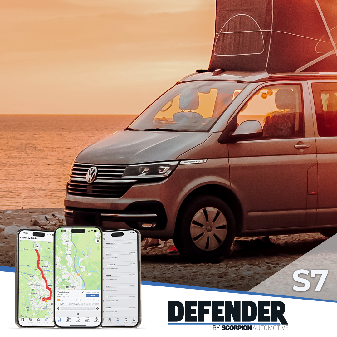Defender S7 | Vehicle alarm vehicle tracking | caravan tracking | motorhome tracking | vehicle telematics | scorpion track Vehicle Immobiliser